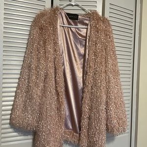 Mustard Seed fuzzy jacket size small